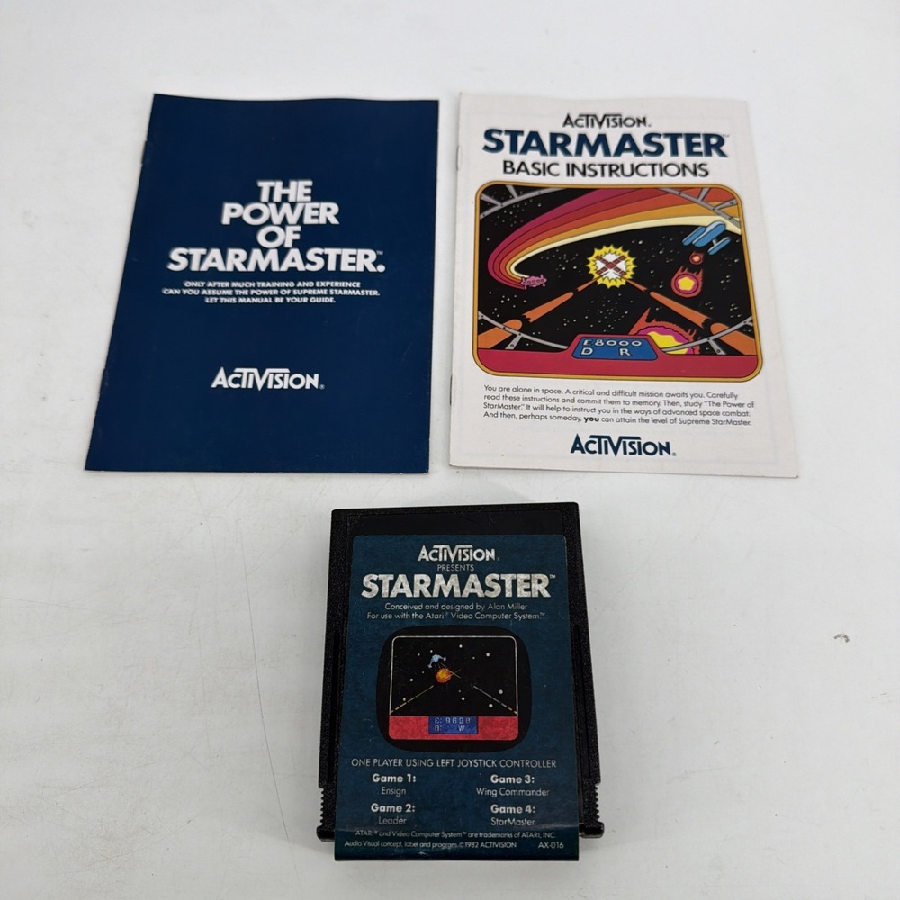 STARMASTER (ACTIVISION) ATARI 2600 VIDEO GAME CARTRIDGE WITH MANUAL